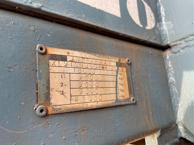 Platform römorku Haan OPL45 Heavy Duty / Rungen-Potholes /BPW / 2x Li...