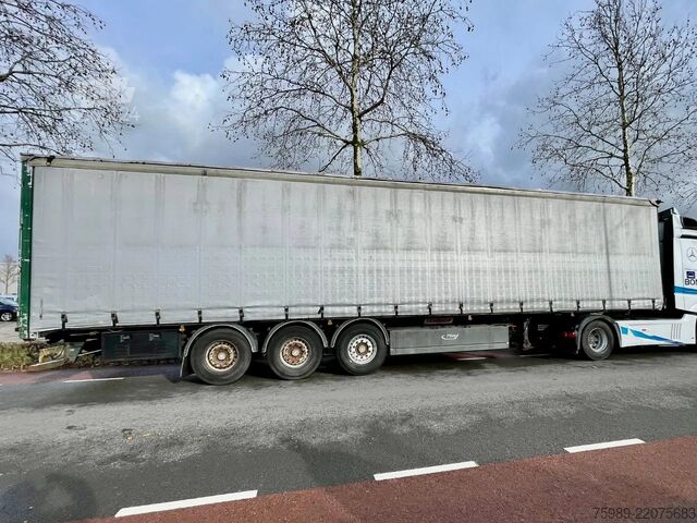 Schuifzeilen Fruehauf SAF,  pallet box, sliding  roof