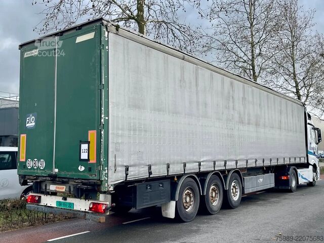 Schuifzeilen Fruehauf SAF,  pallet box, sliding  roof