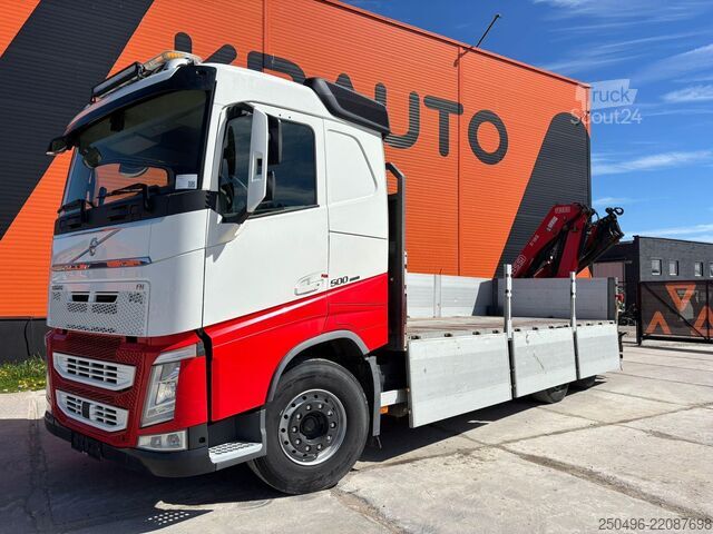 Avoin runko Volvo FH 500 6x2 FASSI F195A.2.25 / PLATFORM L=6509 mm