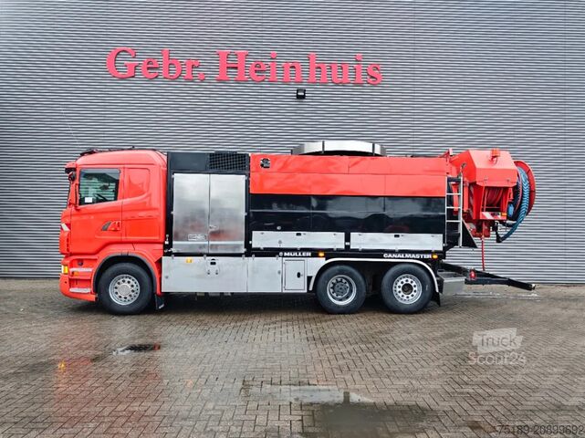Sesalno vozilo Scania R500 V8 6x2 Müller Canalmaster CMF 170KT 10.000...