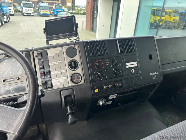 3-sānu pašizgāzējs MAN 18.284 4x4 3 zijdige kipper/ Kraan