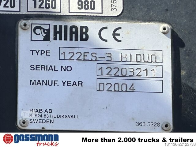 Lastebilmontert kran HIAB 122 ES-3 HiDUO, Funk