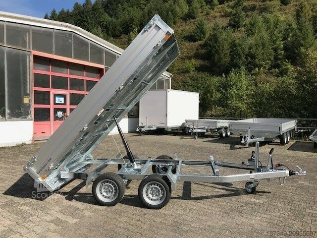 Трьохсторонній самоскидний причіп HUMBAUR HUK 273117 - 314x175x30 cm - Heckkipper