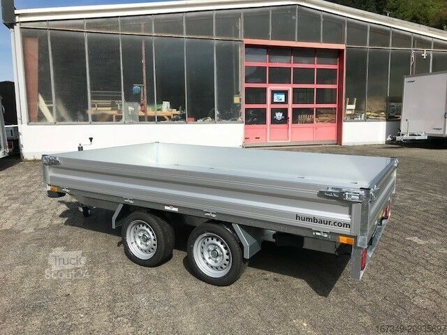 Трьохсторонній самоскидний причіп HUMBAUR HUK 273117 - 314x175x30 cm - Heckkipper