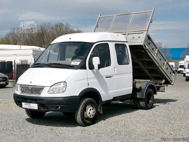 Sklápěcí dodávka GAZ ELLE 2.6TD/85kw 4X4 KIPPER/6 SITZE/ AHK
