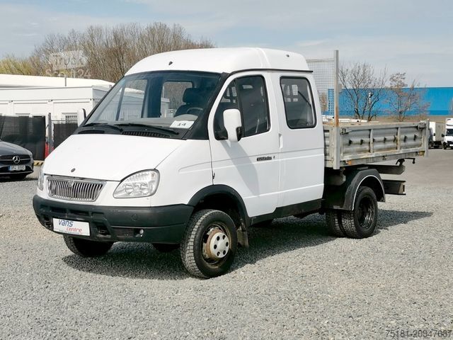 Sklápěcí dodávka GAZ ELLE 2.6TD/85kw 4X4 KIPPER/6 SITZE/ AHK