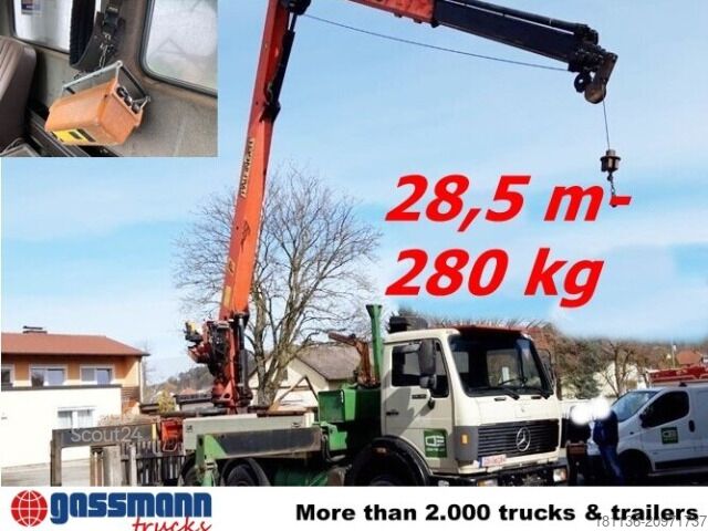 LKW mit Pritsche (offen) Mercedes-Benz 2635 6x4, V8, Heckkran Palfinger PK 28000, Funk,