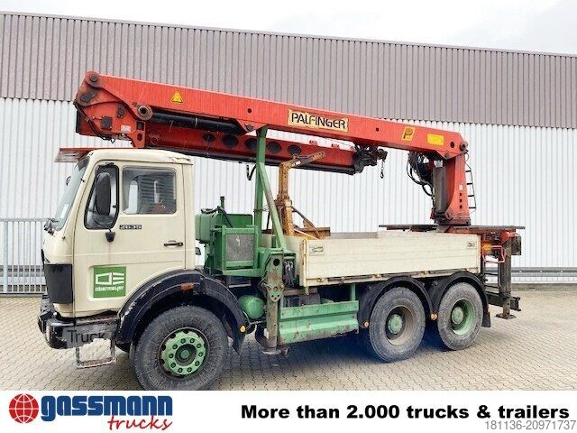 LKW mit Pritsche (offen) Mercedes-Benz 2635 6x4, V8, Heckkran Palfinger PK 28000, Funk,