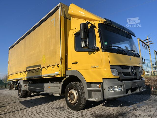 Plattewagen met zeil Mercedes-Benz Atego 1224 , Euro5, Klima, Blatt/Luft