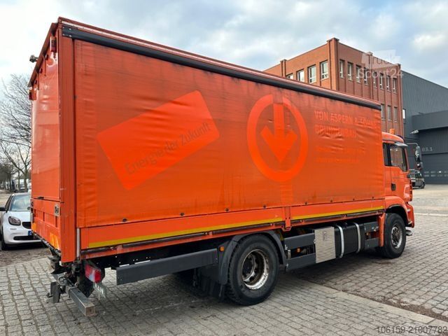 Камион платформа с брезент MAN TGA 18.350 Hydro 4x4 /4.000L Wassertank + Kompr.