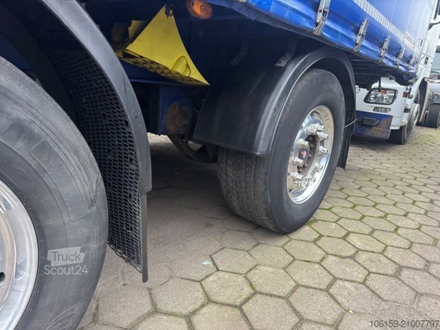 Open semitrailer with tarp SCHWARZMÜLLER S1 - Staplerhalterung - Lenkachse + Hubdach