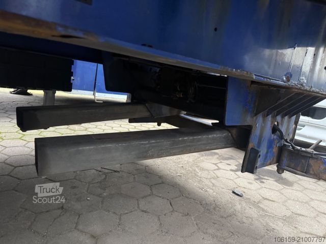 Open semitrailer with tarp SCHWARZMÜLLER S1 - Staplerhalterung - Lenkachse + Hubdach