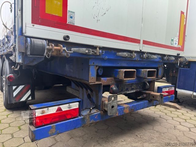 Open semitrailer with tarp SCHWARZMÜLLER S1 - Staplerhalterung - Lenkachse + Hubdach