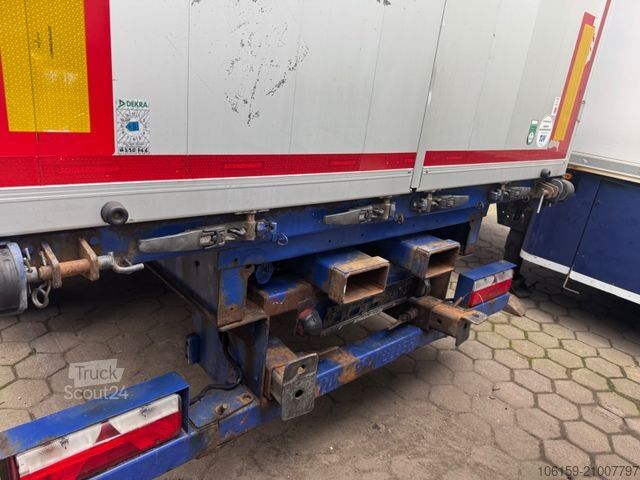 Open semitrailer with tarp SCHWARZMÜLLER S1 - Staplerhalterung - Lenkachse + Hubdach