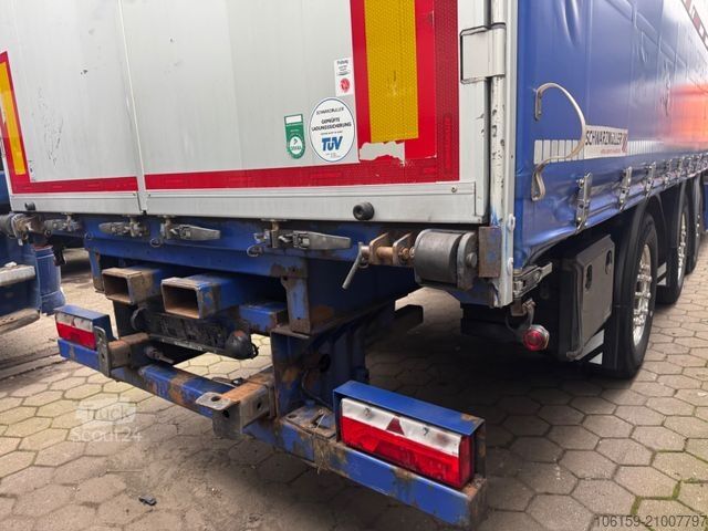 Open semitrailer with tarp SCHWARZMÜLLER S1 - Staplerhalterung - Lenkachse + Hubdach