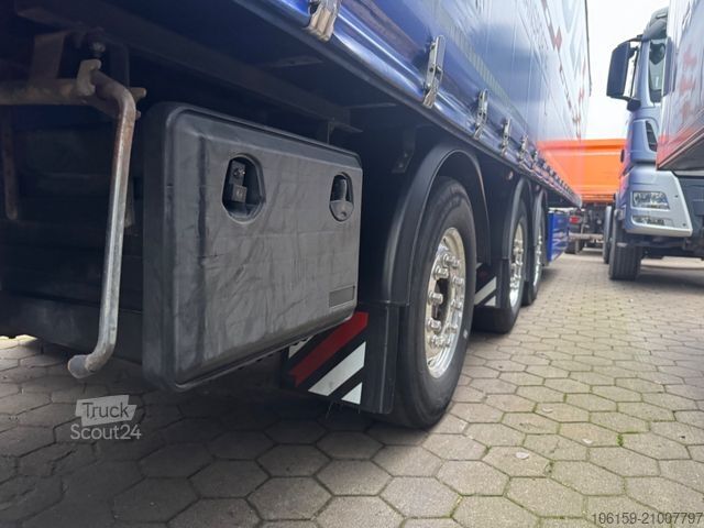 Open semitrailer with tarp SCHWARZMÜLLER S1 - Staplerhalterung - Lenkachse + Hubdach