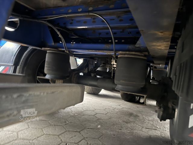 Open semitrailer with tarp SCHWARZMÜLLER S1 - Staplerhalterung - Lenkachse + Hubdach