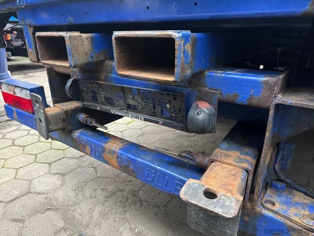 Open semitrailer with tarp SCHWARZMÜLLER S1 - Staplerhalterung - Lenkachse + Hubdach