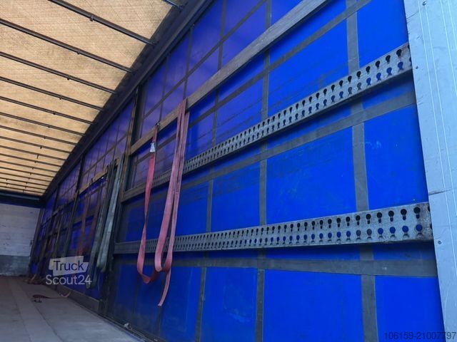 Open semitrailer with tarp SCHWARZMÜLLER S1 - Staplerhalterung - Lenkachse + Hubdach