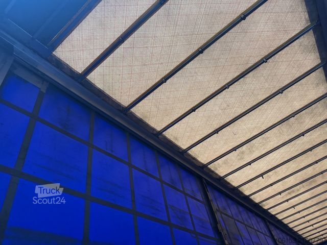 Open semitrailer with tarp SCHWARZMÜLLER S1 - Staplerhalterung - Lenkachse + Hubdach