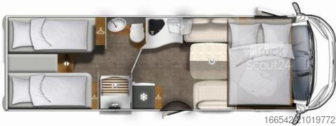 Integrerad husbil Eura Mobil Integra 760 EF Klima/Markise/Alu/Autom/Navi