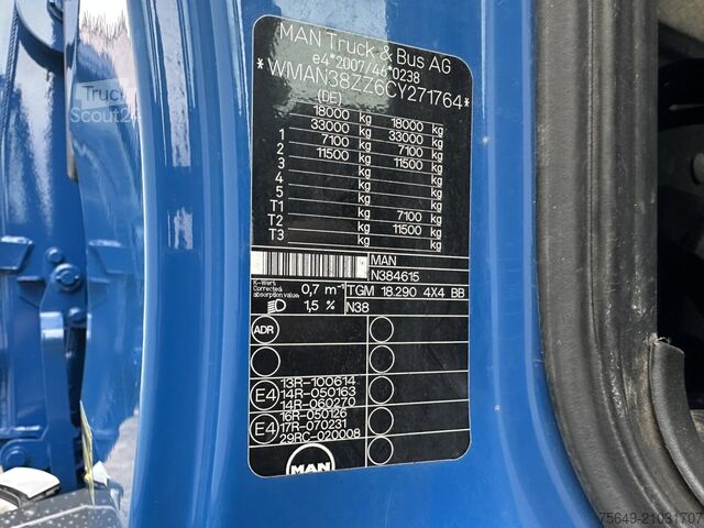 Torenkraan MAN TGM 18.290 4X4 BB TGM 18.290 4X4 BB, EEV, Heckkran Atlas AK 115.2V, Funk