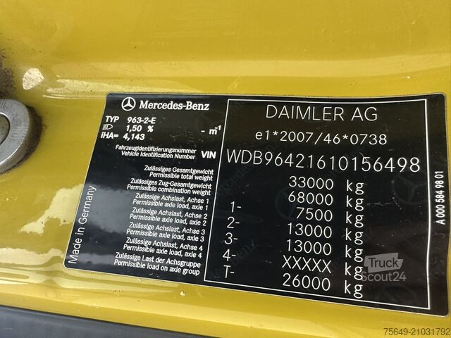 Driezijdige kipper Mercedes-Benz Arocs 3363 K 6x4 Arocs 3363 K 6x4, Grounder, Turbo-Retarder-Kupplung, Bordmatik