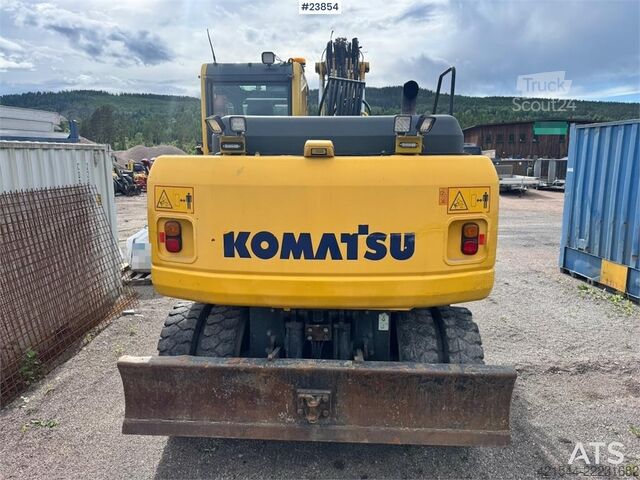 Колесен багер Komatsu PW160-8 Wheeled Excavator with Rototilt and Gradin