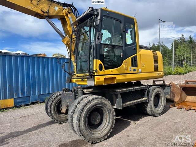 Колесен багер Komatsu PW160-8 Wheeled Excavator with Rototilt and Gradin