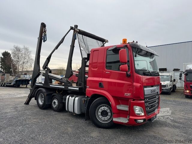 Camion benne DAF CF 400 Absetz Hyva 6x2 Tele Schalt Klima