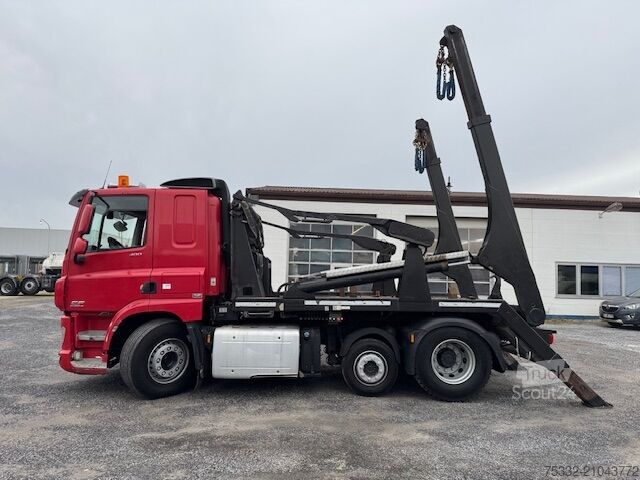 Camion benne DAF CF 400 Absetz Hyva 6x2 Tele Schalt Klima