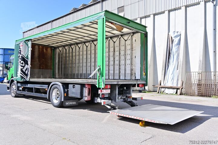 Drikkevare-lastebil Scania P340  E3 Alu-Latten LBW AHK Alufelgen Blatt Luft