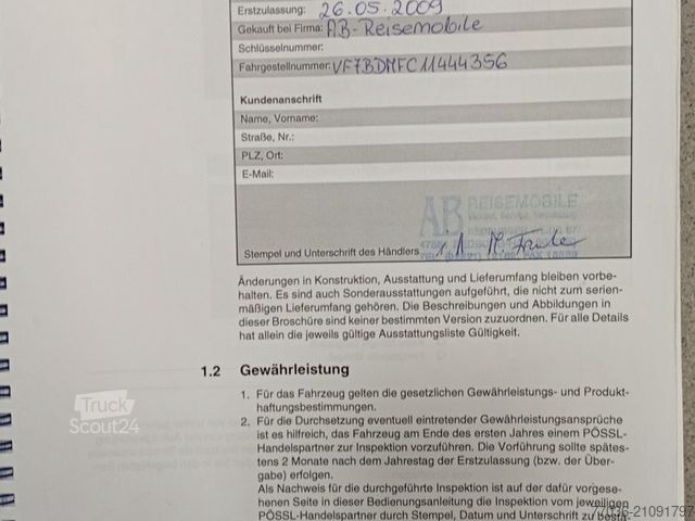 Autocaravana PÖSSL WIN 2,160 PS,Klim Automatik,Luftfahrw.2,5toKuppl