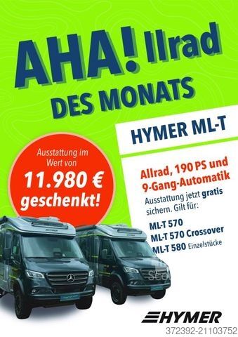 Half-integraal camper HYMER/ERIBA ML-T 570 Crossover Verfüg./Sparen Sie 11.980,- ¤