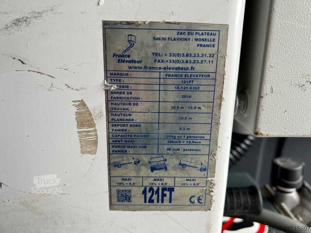 ανυψωτική πλατφόρμα τοποθετημένη σε φορτηγό Renault Master 2.3 dCi / France Elevateur 121FT, 12m