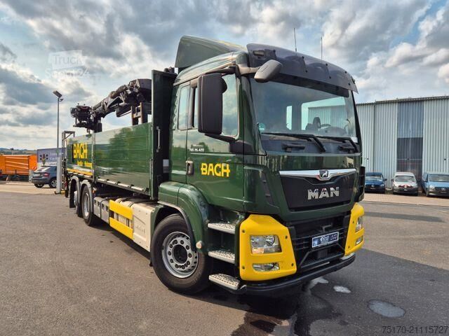 Trailer πλατφόρμας MAN TGS 26.420 6x2-4 LL Hiab 177K PRO 2 Stück