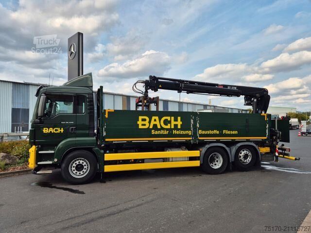 Trailer πλατφόρμας MAN TGS 26.420 6x2-4 LL Hiab 177K PRO 2 Stück