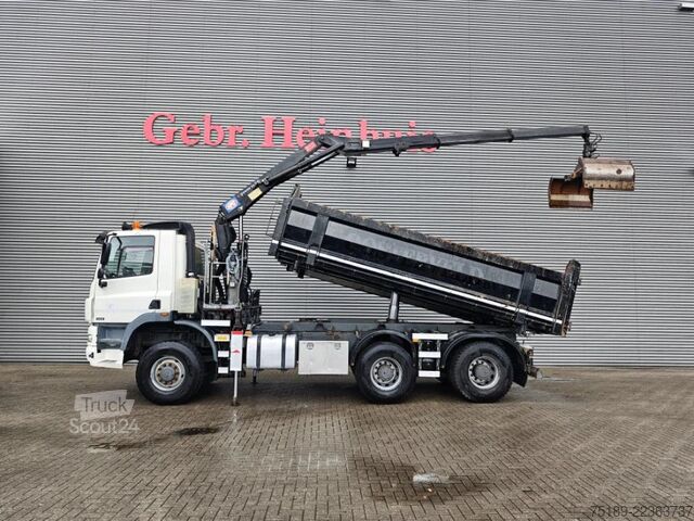 Vrachtwagen met kraan Ginaf X 3335 410 6x6 HMF 1643Z2 3 Seitenkipper Bordma...
