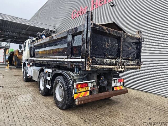 Vrachtwagen met kraan Ginaf X 3335 410 6x6 HMF 1643Z2 3 Seitenkipper Bordma...