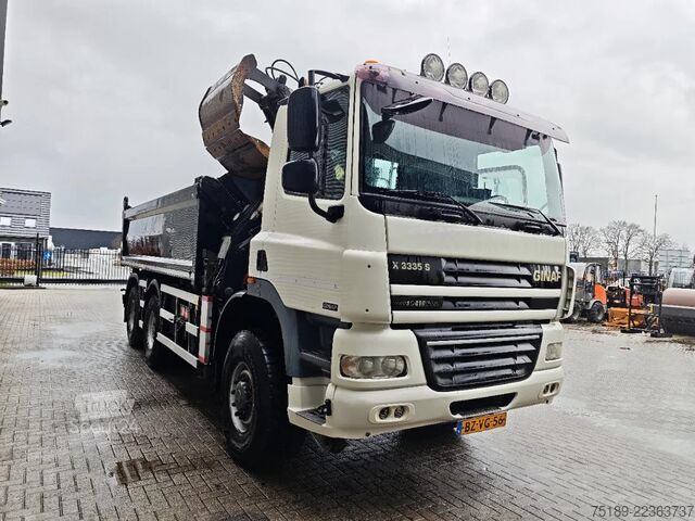 Vrachtwagen met kraan Ginaf X 3335 410 6x6 HMF 1643Z2 3 Seitenkipper Bordma...