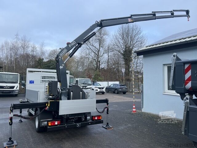 Pick-up bestelwagen Fuso 6S15 Pritsche 2.8m Heckkran 4xhydr+1xman. Funk!