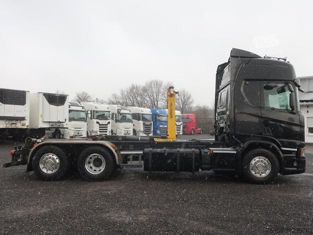 Camion benne à bras amovible Scania R 500 6x2/4 NGS Lenkachse Meiller Leder Vollluft