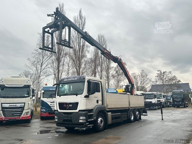 Truck mounted crane MAN TGS 26.440 Baustoff Palfinger PK 18001L Lenk