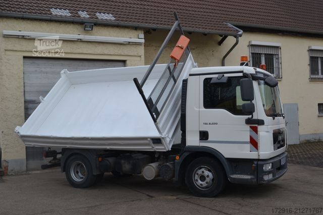 Furgón volquete trilateral MAN 8.220 Kipper Dreiseitenkipper Meiller 1.Hand