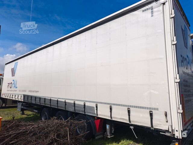 Öppen semitrailer med kapell KÖGEL MEGA Hubdach, Vario FIX, 1. Liftachse