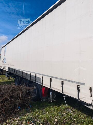 Öppen semitrailer med kapell KÖGEL MEGA Hubdach, Vario FIX, 1. Liftachse