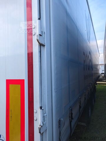 Öppen semitrailer med kapell KÖGEL MEGA Hubdach, Vario FIX, 1. Liftachse