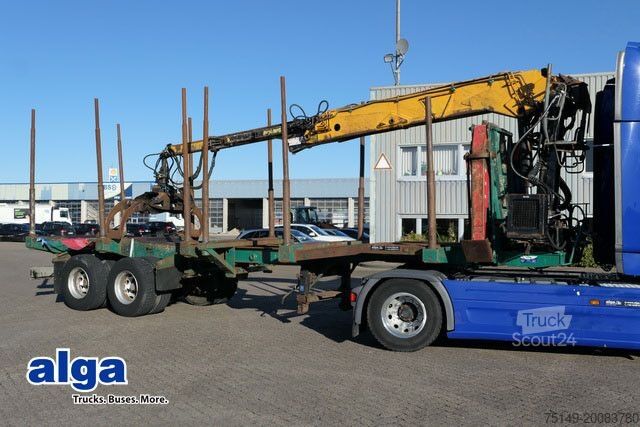 Semitrailer Diebolt, Teleskop., Holzladekran, 2-Achser, BPW