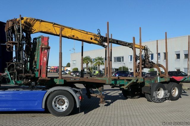 Semitrailer Diebolt, Teleskop., Holzladekran, 2-Achser, BPW